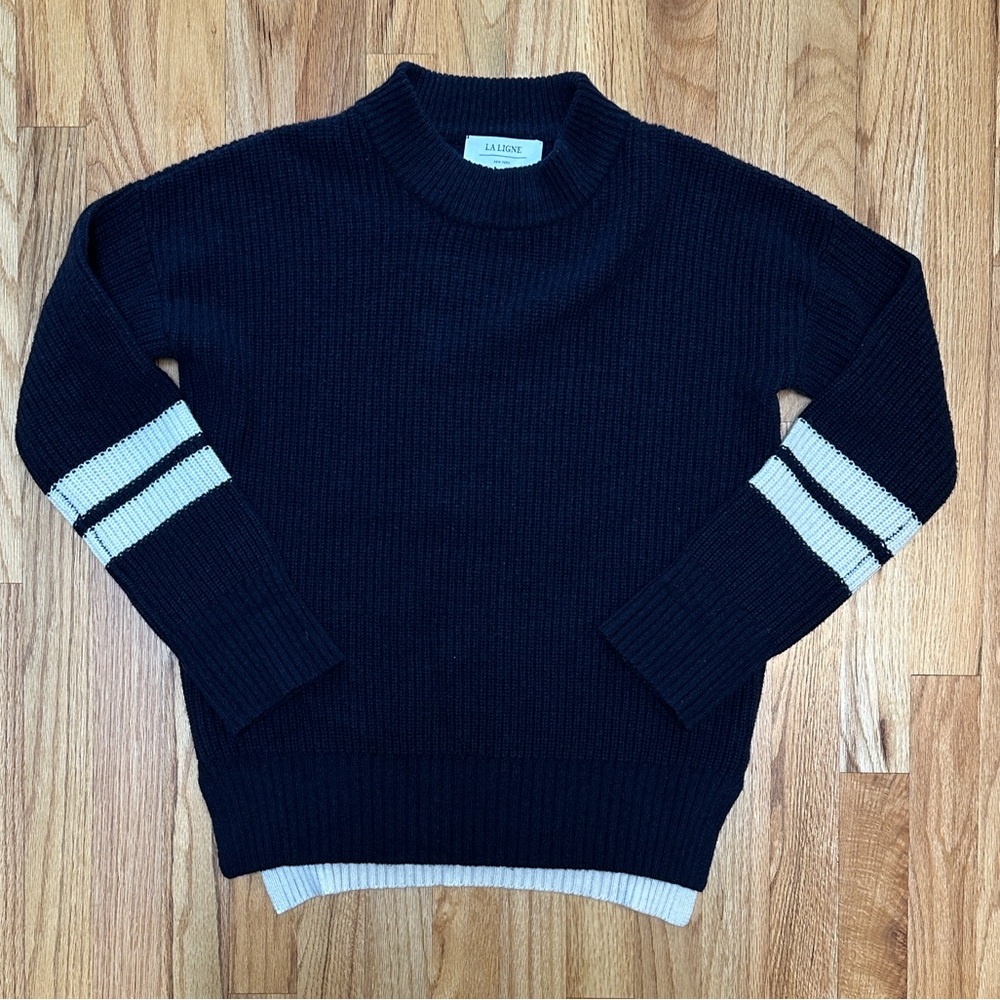 La Ligne Collegiate Sweater XS navy and cream